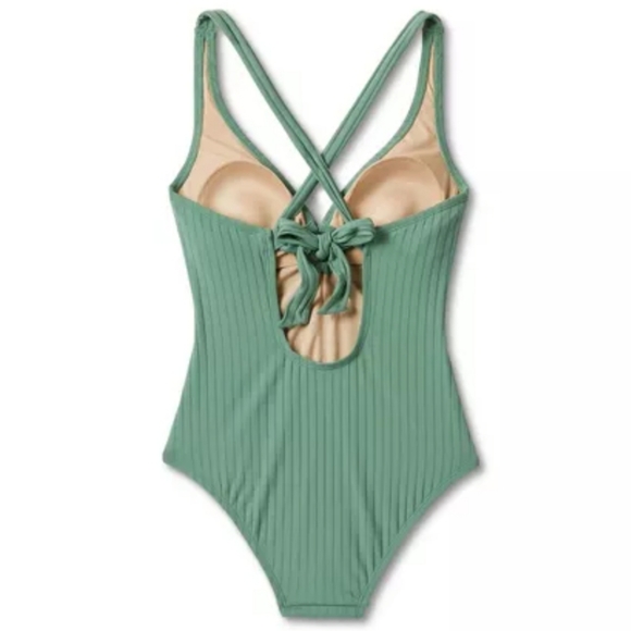 Kona Sol Sage Green One Piece Swimsuit Size S - Picture 4 of 11